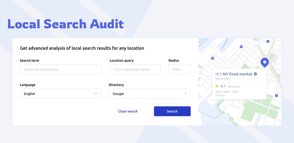 New Feature: Local Search Audit
